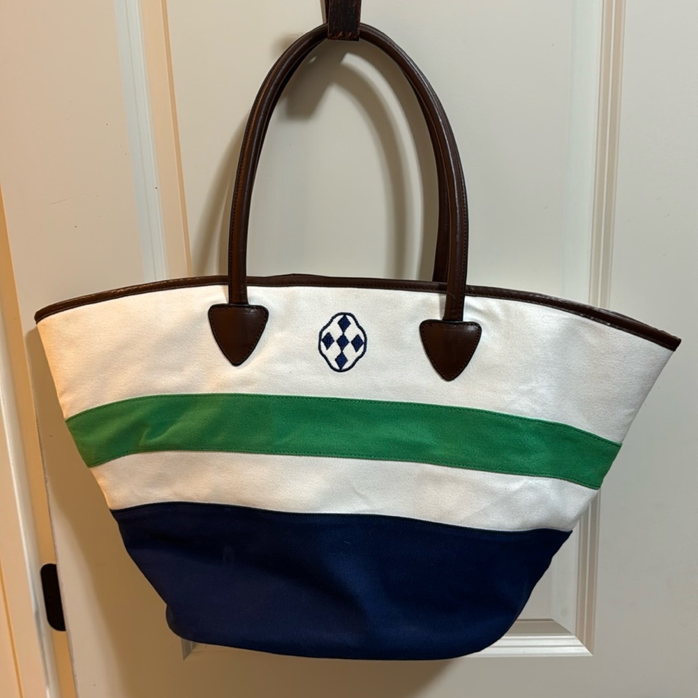 GRACEWEAR Canvas Tote Navy/Green